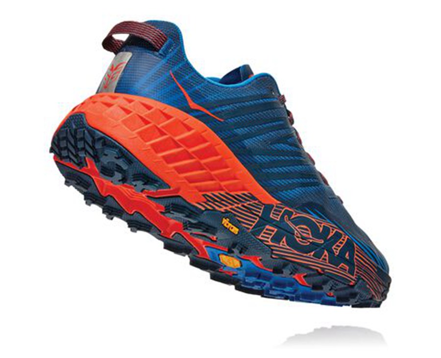 Hoka One One Trainers Mens Blue/Red - Speedgoat 4 - 09412WCYI